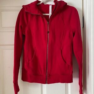 Lululemon - Red Hoodie ZipUp Jacket - Size 6 - Great Condition